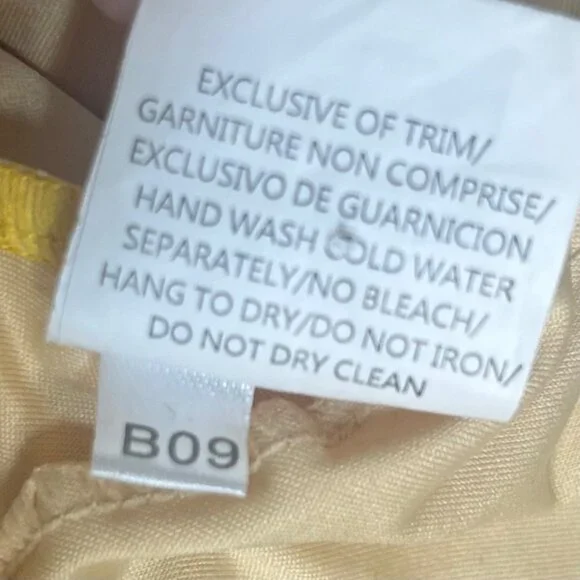 Beach Joy One-Piece Swimsuit Tie Back Polka Dot Ruffled Yellow Size Medium - Picture 12 of 12